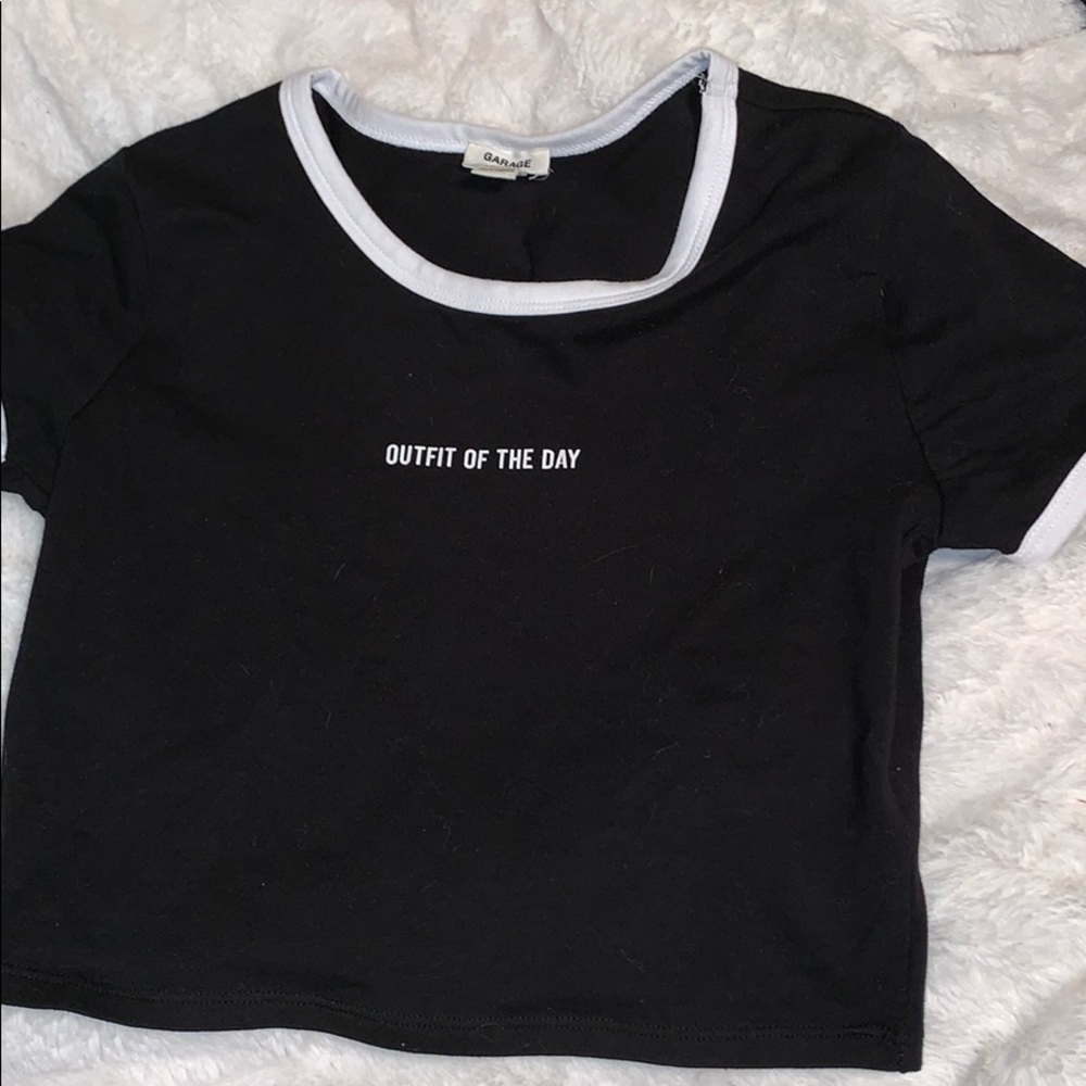 Garage Black XS Crop Top